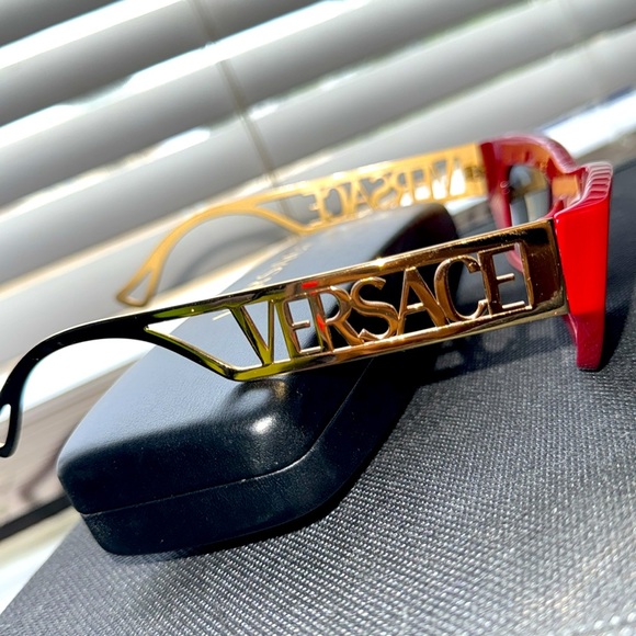 Versace Red Sunglasses - Picture 5 of 11